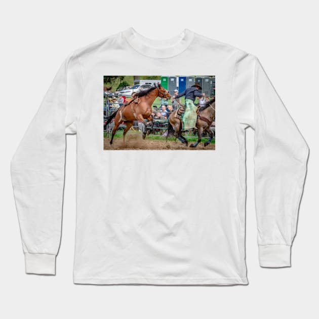 RODEOS, HORSES, COWBOYS Long Sleeve T-Shirt by anothercoffee